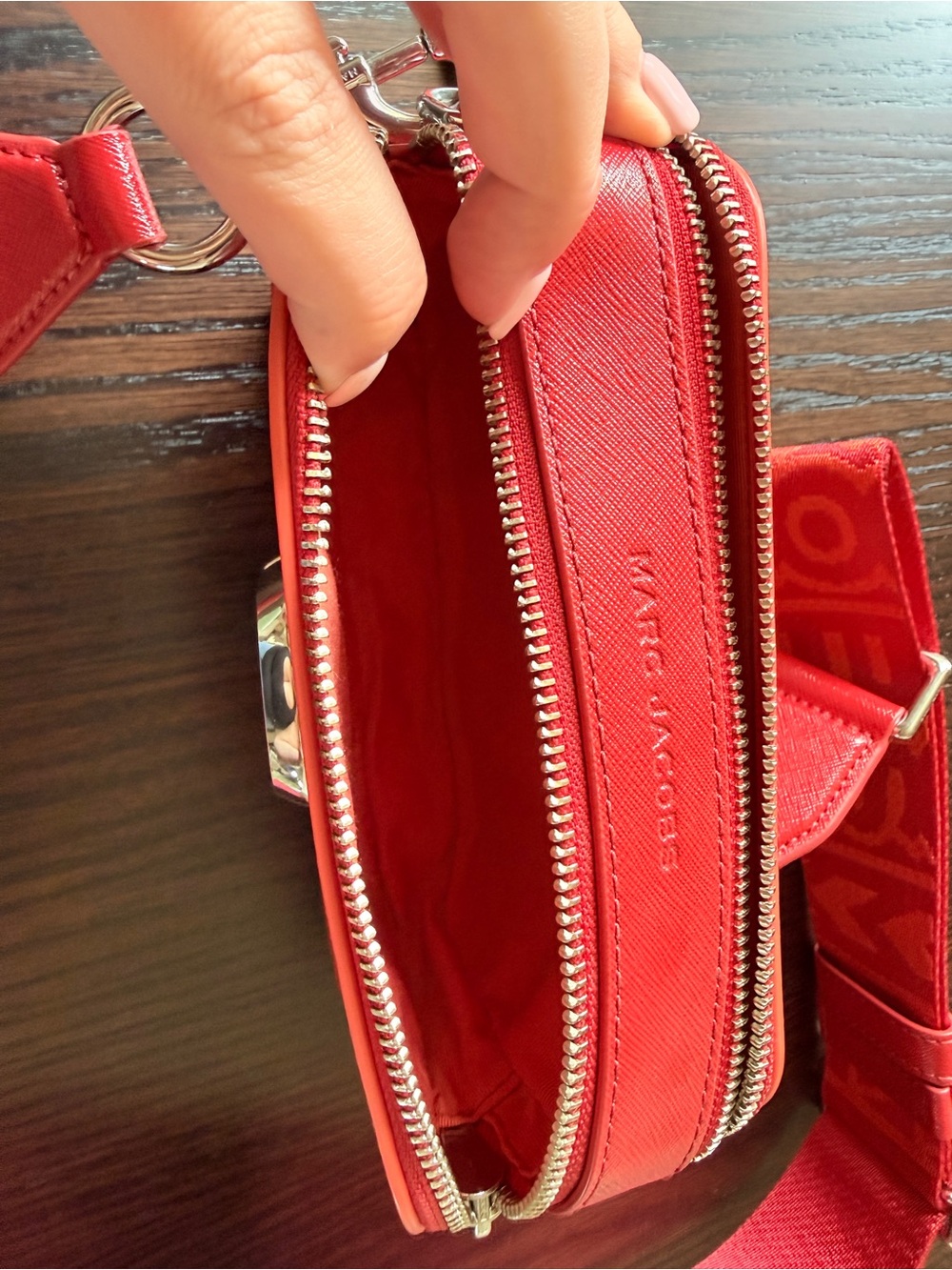 Marc Jacobs Snapshot Camera Bag Leather Orange/Red - Picture 10 of 10